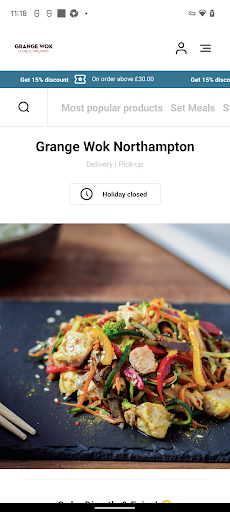 Android application Grange Wok Northampton screenshort