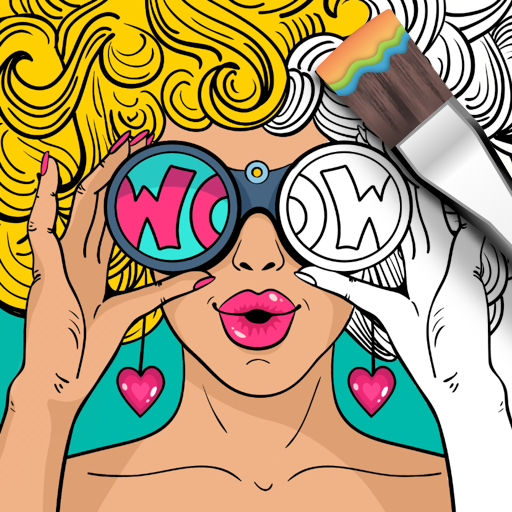 Girls Coloring Book  Icon