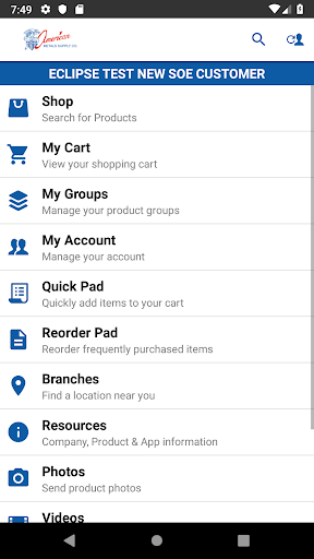 Android application American Metals Supply screenshort