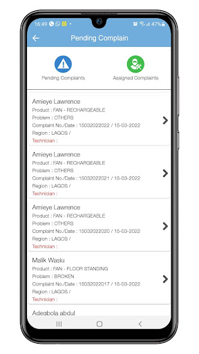 Scanfrost Service Admin Screen 2