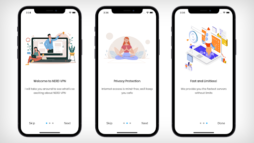 Android application Nerd VPN screenshort