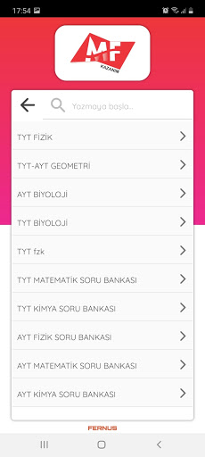 Android application MF Kazanım Video Çözüm screenshort