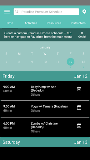 Paradise Fitness Center Clubs Screen 3
