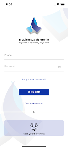 MyDirectCash Mobile Screen 3