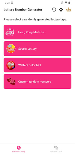 Android application Lottery Numbers & Generator screenshort