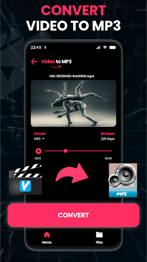 Android application Video to Mp3: Split & Cut screenshort
