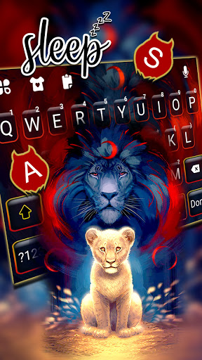 Wild Lion Keyboard Background Screen 2