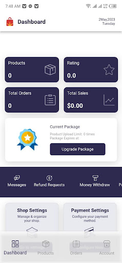 Android application Adinkra Seller App screenshort