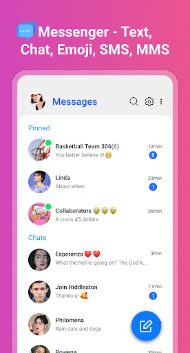 Messenger - text, chat, emoji, sms, mms 99989999.9.39 screenshots 1