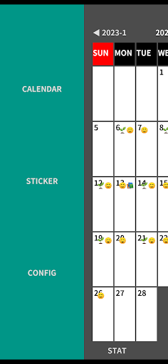 Android application Sticker Calendar screenshort