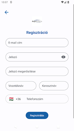 Android application Kapuáruház screenshort