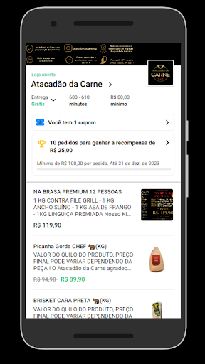 Android application Atacadão da Carne screenshort
