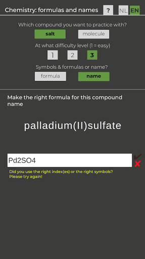 Chemistry formulas & names Screen 3