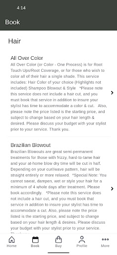 CopperLeaf Day Spa & Salon Screen 2