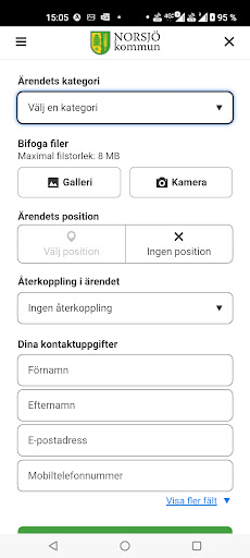 Felanmälan Norsjö kommun Screen 2