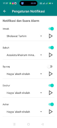 Pengingat sholat dan dzikir