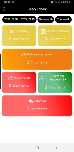 Hand to hand Delivery Screen 3