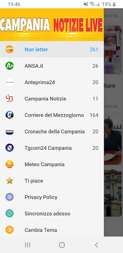Android application Campania Notizie Live screenshort