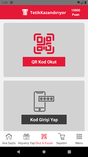 Android application Tetik Kazandırıyor screenshort