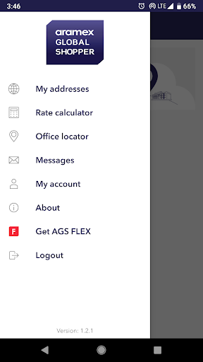 Aramex Global Shopper Screen 2