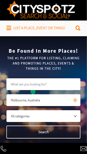 Android application CitySpotz screenshort