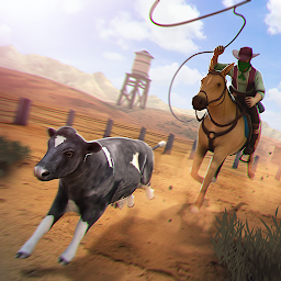 「牛仔賽馬德比：動物賽跑模擬器」圖示圖片