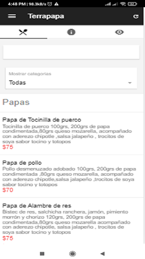 Terrapapa Delivery Screen 2