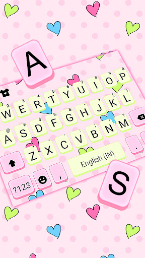 Doodle Heart Chat Keyboard Bac Screen 2
