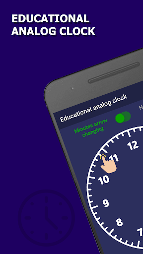 Android application Educational analog clock screenshort