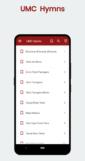 Android application UMC Hymns - Ngoma screenshort