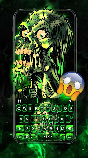 Android application Green Zombie Skull Theme screenshort