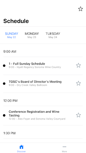 Android application TGSC Tournaments & Conferences screenshort