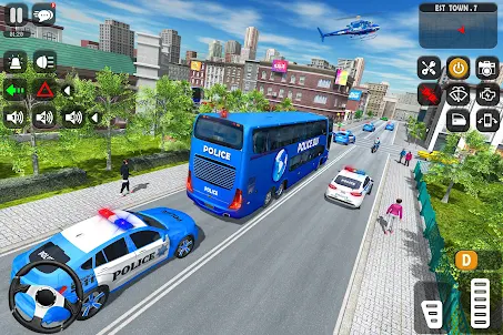 警察バスゲーム2023 - 警察バス運転シミュレーター