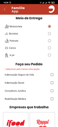 Familia App Screen 2