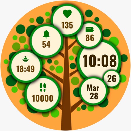 Seasons Watch Face - 4 Themes Screen 2