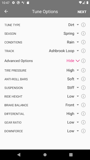 QuickTune H4 for Horizon 4 Screen 2