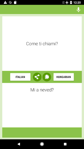 Android application Italian-Hungarian Translator screenshort