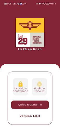 Android application Cooperativa 29 de Octubre screenshort