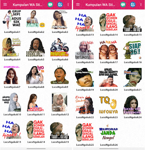 Kumpulan WA Stiker Lucu Keren