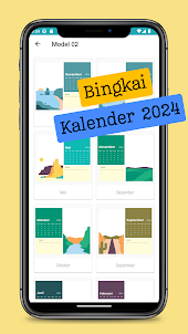 Bingkai Foto Kalender 2024