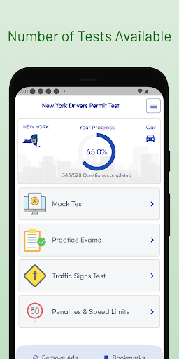 NY DMV Permit Test Guide Screen 3