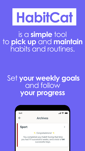 HabitCat: simple habit tracker Screen 3