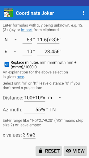 Android application Coordinate Joker for Locus Map screenshort
