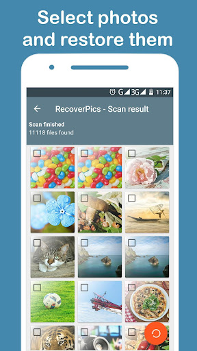 Restore deleted photos Screen 3