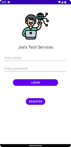 Android application Joe's Tech Services screenshort