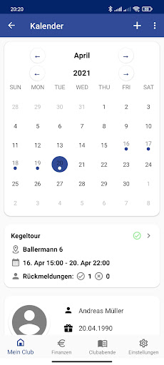 ClubmanagerApp screenshot 3