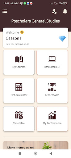 Android application Poscholars General Studies App screenshort