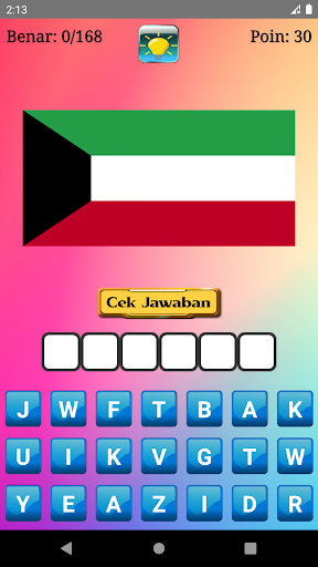 Android application Tebak Bendera Negara screenshort