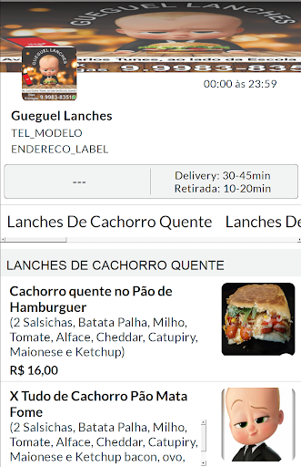 Gueguel Lanches Screen 2