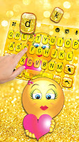 screenshot of Glitter Emoji Love Keyboard Th